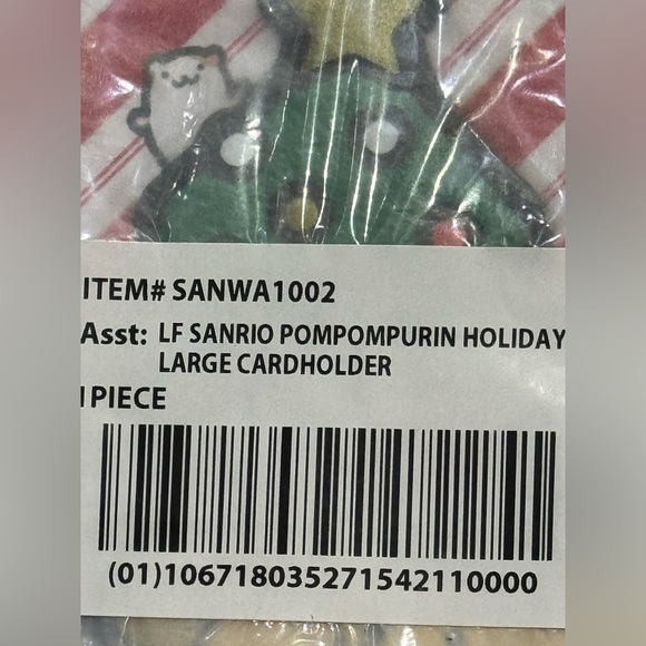 NWT Loungefly Sanrio Pompompurin holiday large cardholder wallet - Picture 6 of 7